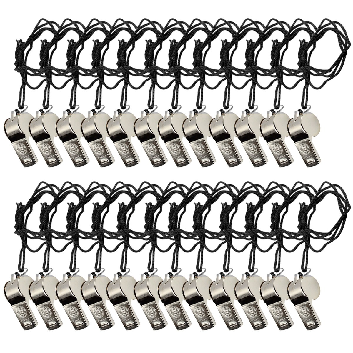 본라이프 안쉼귀가 목걸이 메탈 호루라기 호신용 호각 호루라기목걸이 심판 휘슬 스포츠 호루라기, 24개, 검정 10,780원