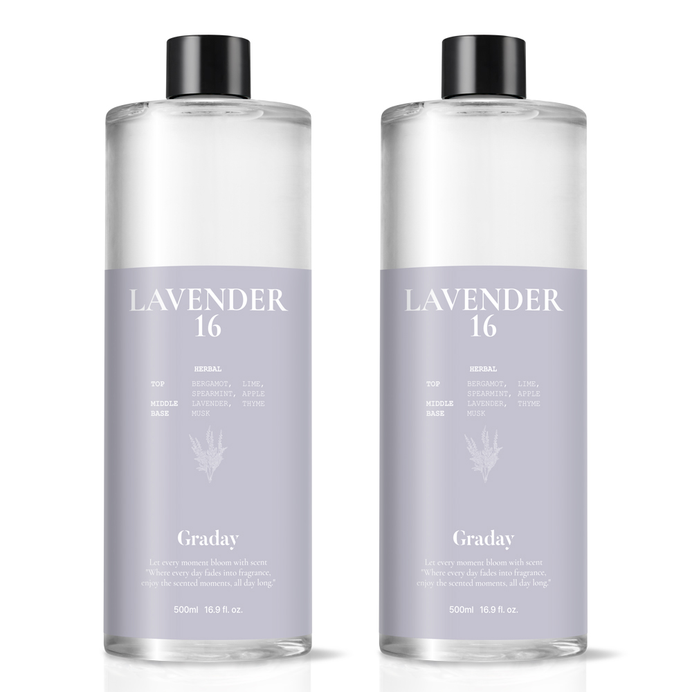 그라데이 디퓨저 리필액, 2개, 500ml, 라벤더 16 9,900원