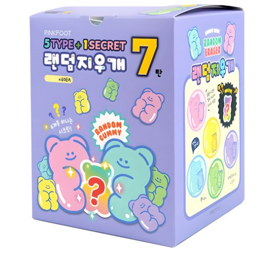 핑크풋 500 곰젤리 랜덤 지우개 7탄, 혼합색상 (Mix), 5세트 59,800원