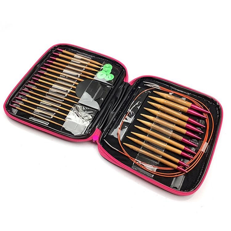 뜨개질 세트 전문가용 우드 조립식 대나무 파우치 대바늘 초보 57,440원