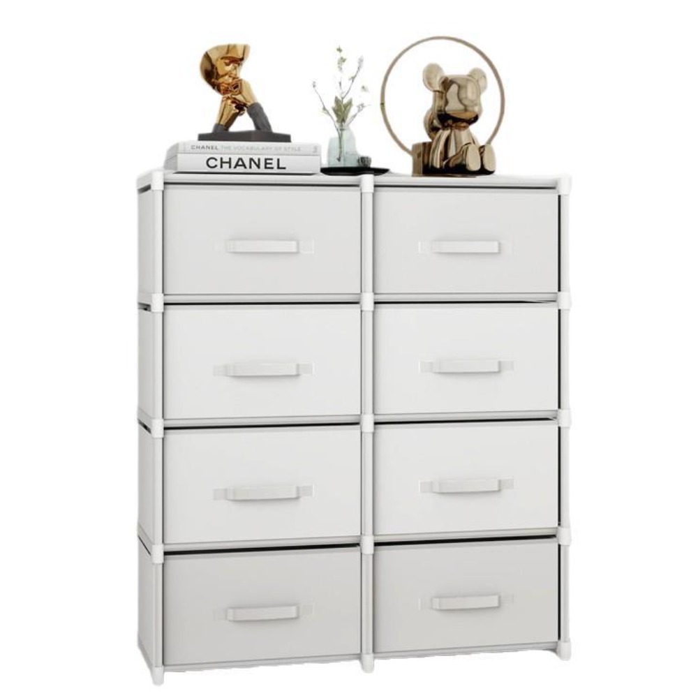 MeFun 패브릭 서랍장 4단8문 대용량 수납장, 8단, 화이트 35,900원