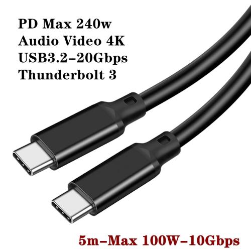 USB4 팔꿈치 90도 각도 케이블 고속 PD240W 40Gbps Type-C Thunderbolt3 4 데이터 전송 연장 코드 0.2m-5m IPad 노트북 SSD 용 17,780원