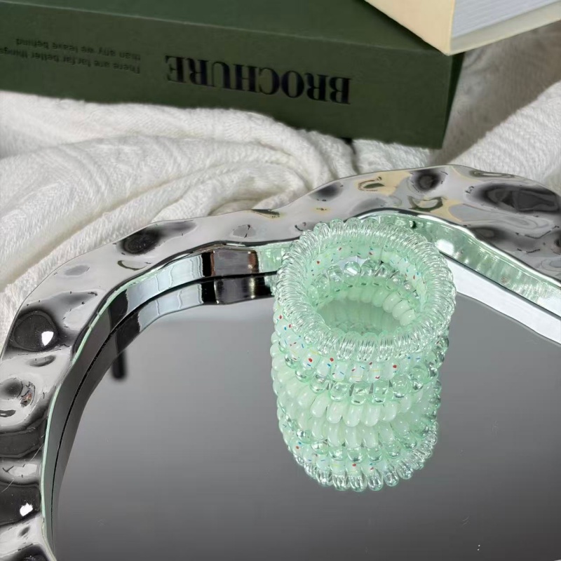 한국 여성용 투명 글리터 전화선 숱가리, 데일리 캐주얼 헤어 액세서리 5,590원