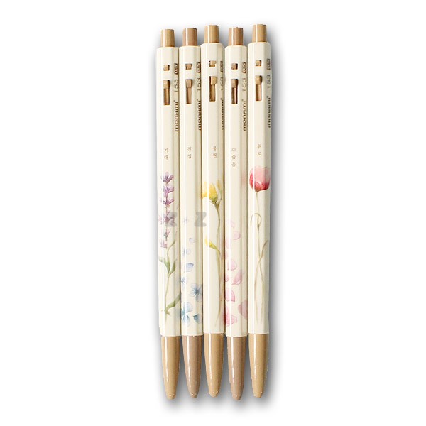 모나미 153 플라워 볼펜 0.5mm 5본입 -PP/사인펜/볼팬/모나미/몬아미/색연필/볼펜/연필/싸인펜/학용품 6,670원