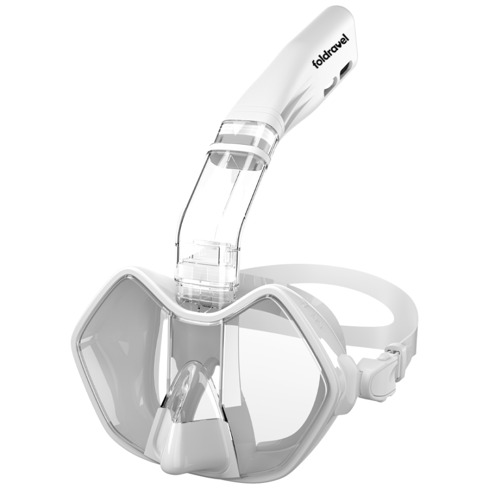 폴드래블 하프페이스 스노쿨링 장비 마스크 세트 신형 듀얼 글라스, 화이트 32,900원