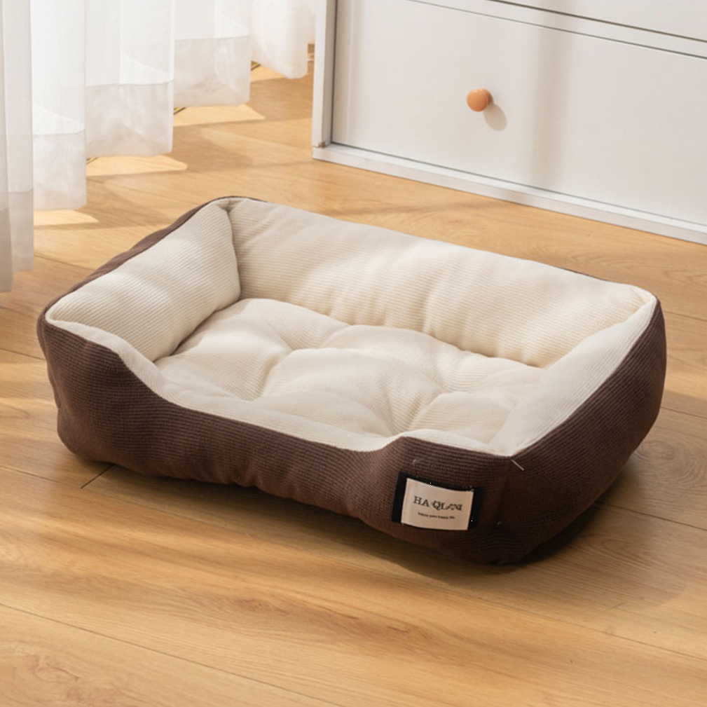 프리픽 포근한 강아지 사각 방석 극세사 쿠션 침대, 1개, 브라운 18,000원