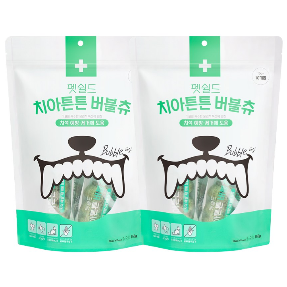 펫쉴드 치아튼튼 버블츄 강아지 치석 제거 덴탈츄, 닭고기, 15g, 20개 18,500원