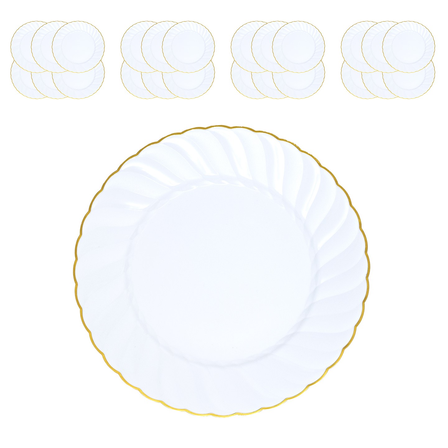 생활의차이 웨이브 골드림 플라스틱 접시 플레이트 23cm, 4세트, 6개 19,900원