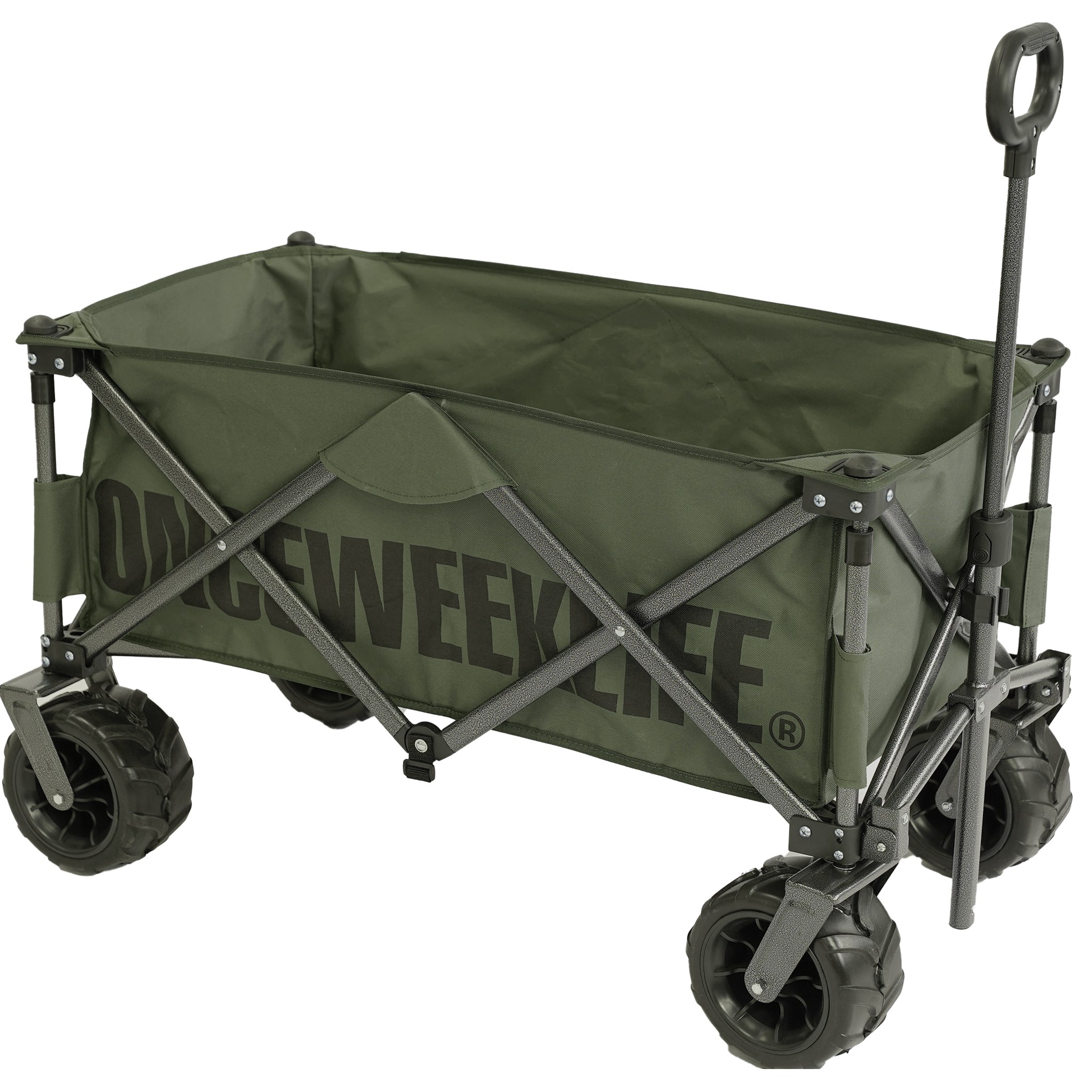 원스위크라이프 접이식 캠핑웨건 + 보관용 가방 세트, 카키, 1세트 100,090원