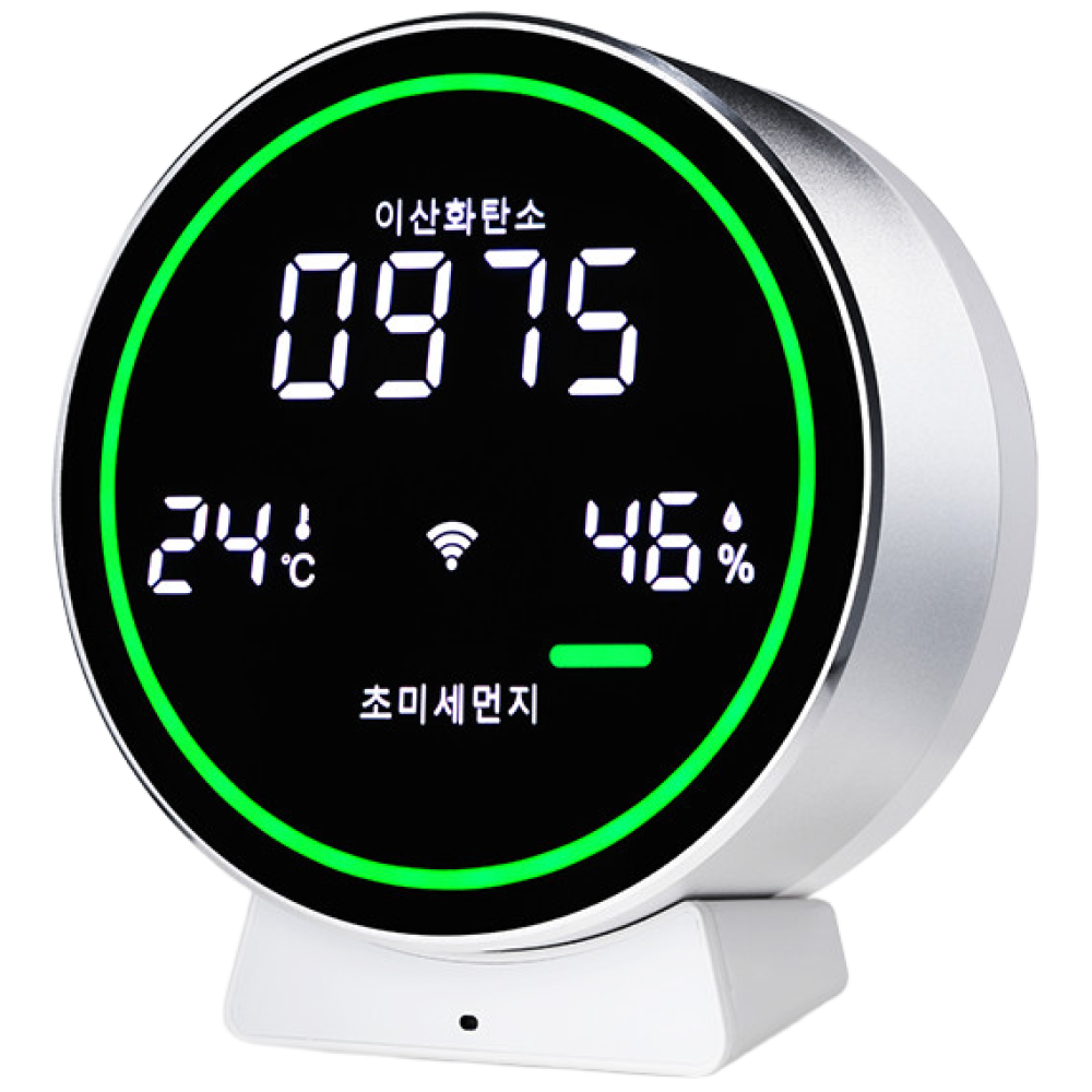 스마트 멀티 공기질측정기 미세먼지측정기 온습도계 이산화탄소 아이방 맑은공기 유치원, 1개 299,900원
