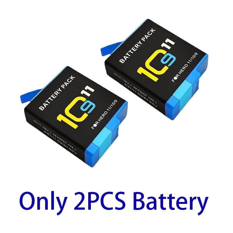GoPro Hero 11 10 9 용 2000mAh 배터리 충전 리튬 팩 모션 카메라 보관함 56,500원