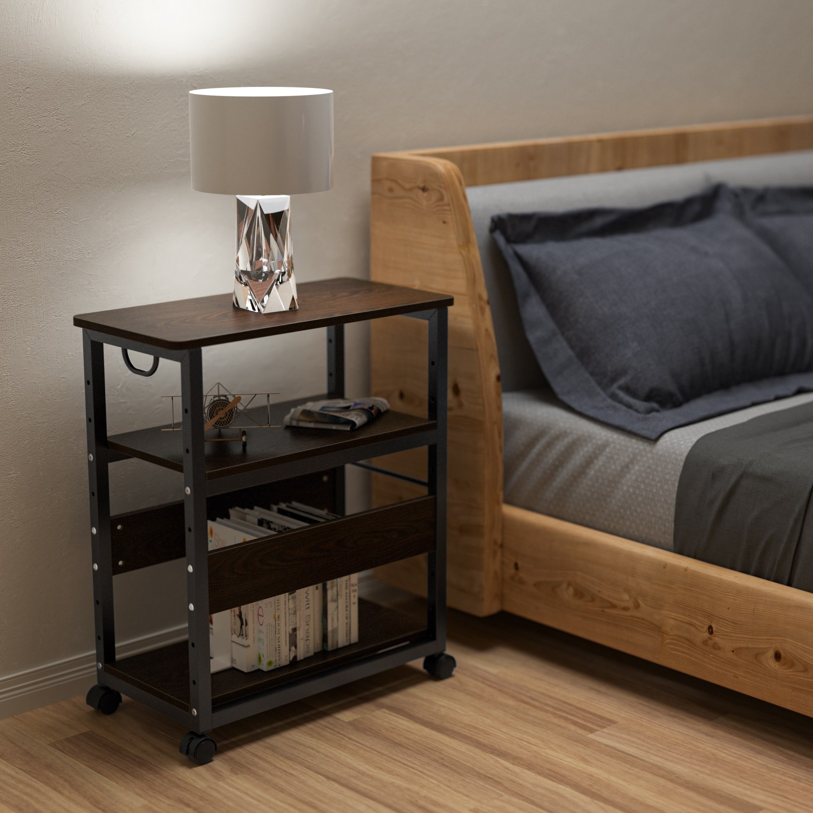 컴퓨터 본체 수납장  프린터 이동 선반 다용도 이동식 받침대 거치대  사무실 용품 높이 조절 가능 45,200원