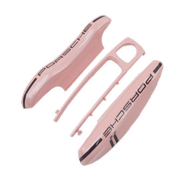 [모터스파이] 포르쉐 호환 파나메라 카이엔 마칸 718 911 디자인 스마트 키 케이스 프레임 세트, 신형 핑크 28,000원