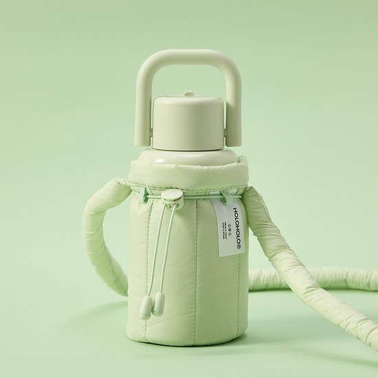 홀로홀로 밀크 텀블러 보온병 원터치 스텐 손잡이 머그 컵 텀블러 파우치 세트 그린 63,330원