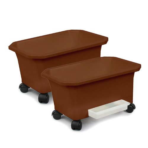 플라팜 베란다 바퀴포함 이동식 텃밭화분 클래식 28L, 브라운, 2개 25,500원