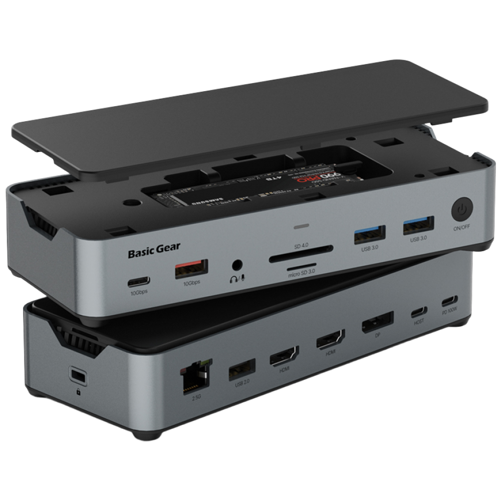 C타입 노트북 멀티 허브 독 SSD 썬더볼트 USB4 호환 15in1 도킹스테이션, 1개, 실버그레이 148,000원