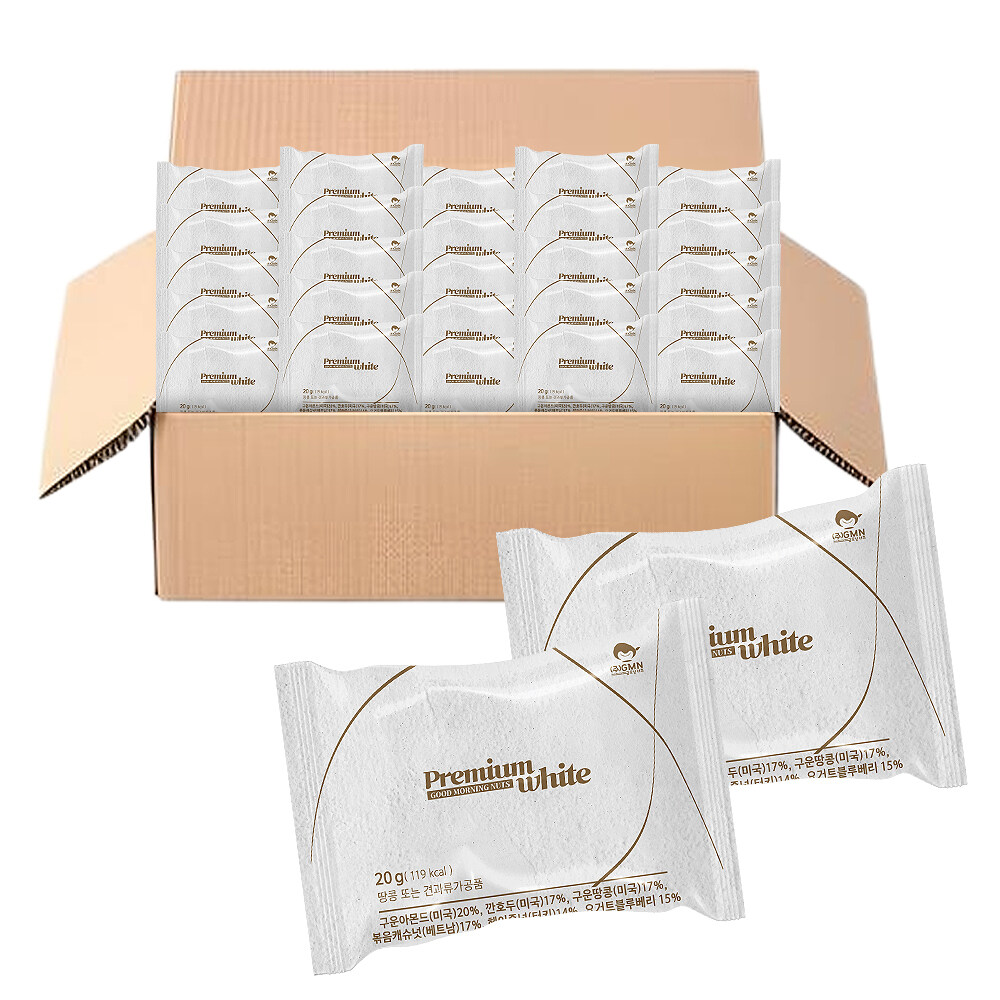 딜픽 T굿모닝너츠 하루한줌견과 프리미엄 화이트 100봉 낱봉 67,900원