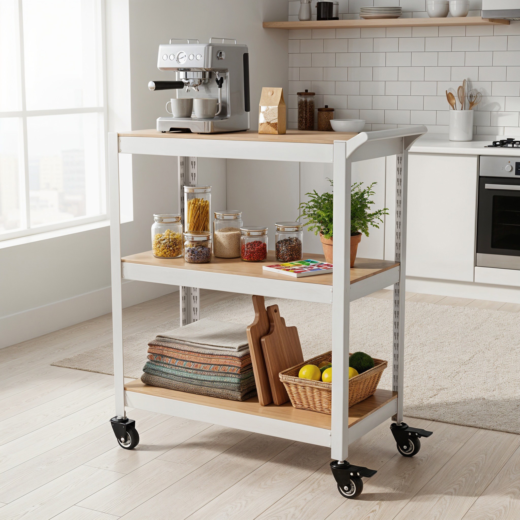 홈던트하우스 이동식 바퀴 선반 주방 트롤리 카트 틈새 웨건 노트북 작업대 책상 93,770원