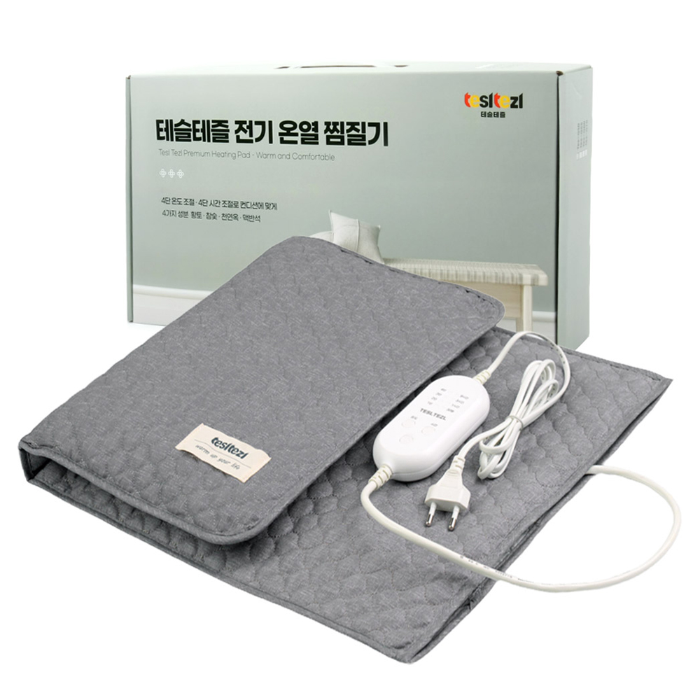 테슬테즐 어깨 허리 전기 온열 찜질기 대형, Tes-G60, 그레이퀼팅 38,900원