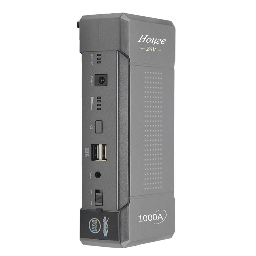 24V자동차 점프 스타터 1000A방전 긴급시동 멀티형 점프 배터리 노트복/핸드 폰  충전 가능  LED 조면 4 in 1 케이블  큰 파워 다동차 보조 배터리 111,820원