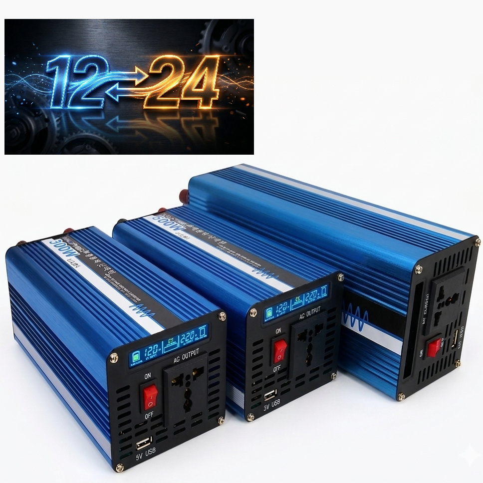 벨류텍 고효율95% 검증된 순수정현파 인버터 프리전압 사용가능 12/24V 겸용 VDVIP-1000W 193,800원