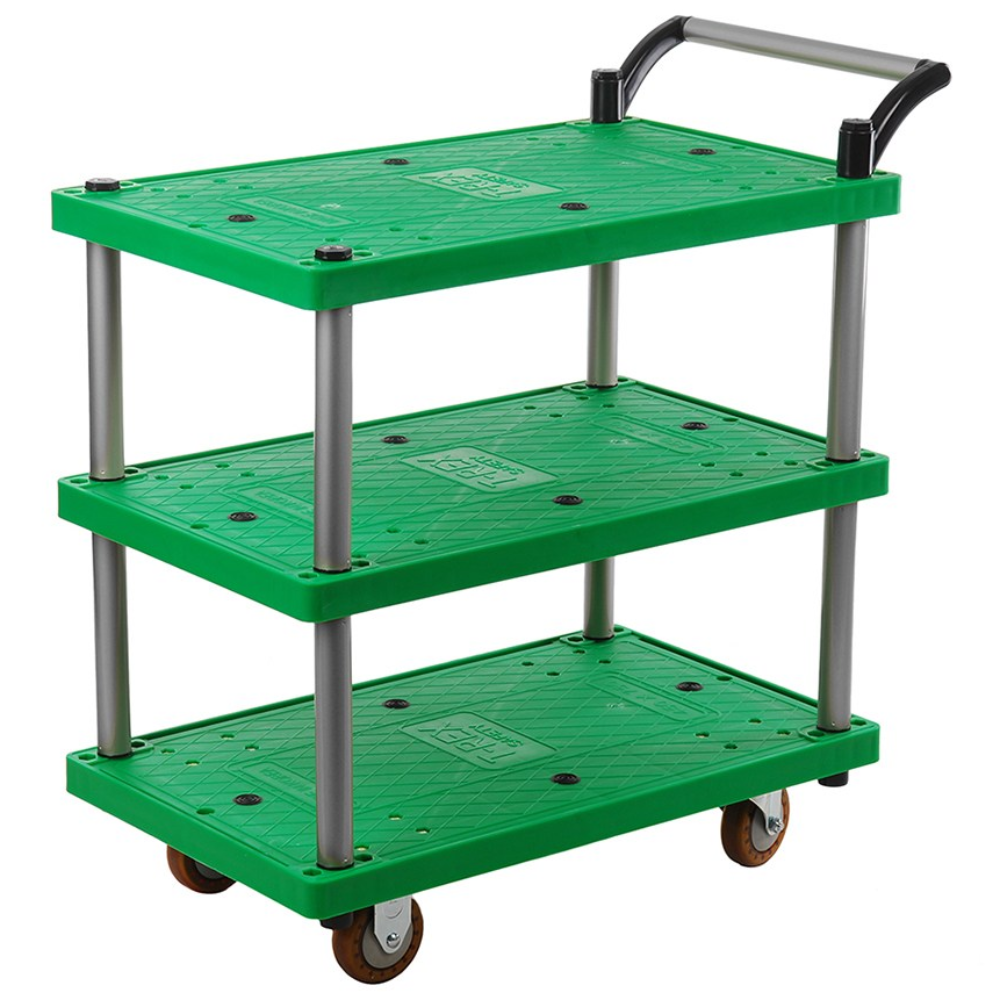 티렉스캐스터 3단 서빙카트 식당 운반카트, 1개, 혼합색상 76,000원