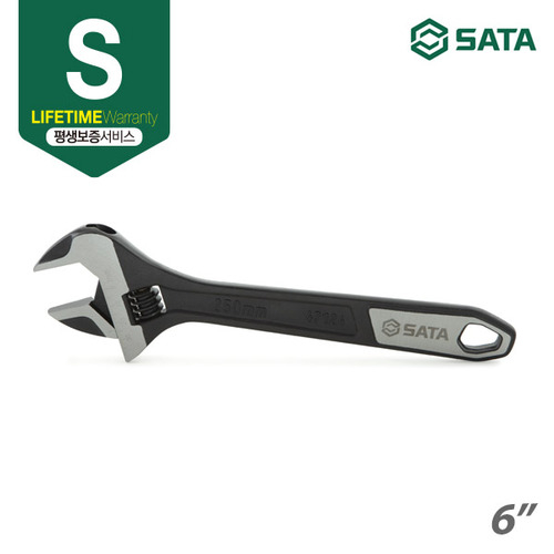 사타 와이드 Jaw 몽키 스패너 개구부 29.5mm x L 163mm 47122, 1개 9,690원