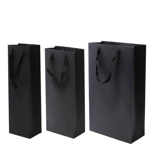 블랙 무지 와인 쇼핑백 종이가방 1EA 550원