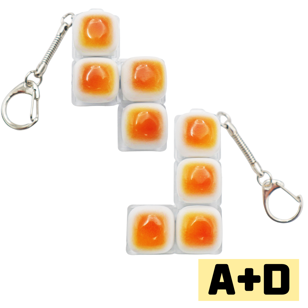 해피아이 4구 식빵 키캡 키링 led 키캡 키링 귀여운 키캡 키링 고리, 1개, A+D 8,600원