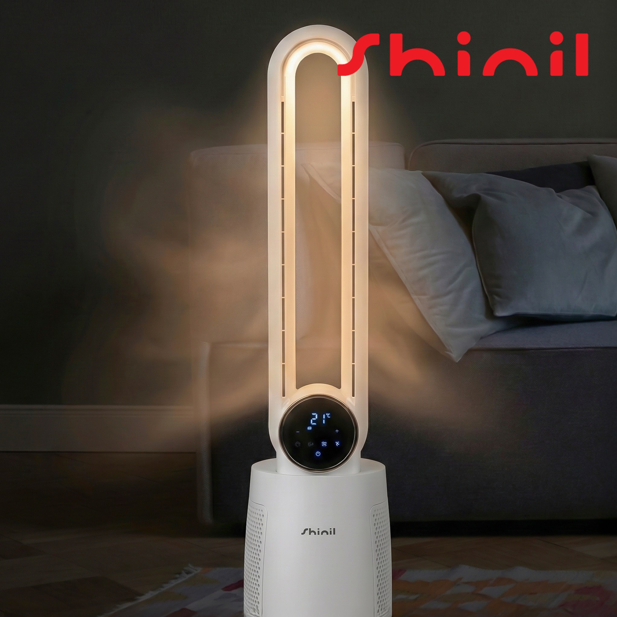 신일 BLDC 저소음 날개없는 공기청정 선풍기 무드등 리모컨 이중필터 LED램프, 1개, 날개없는선풍기SIF_TW12KPDW 179,000원