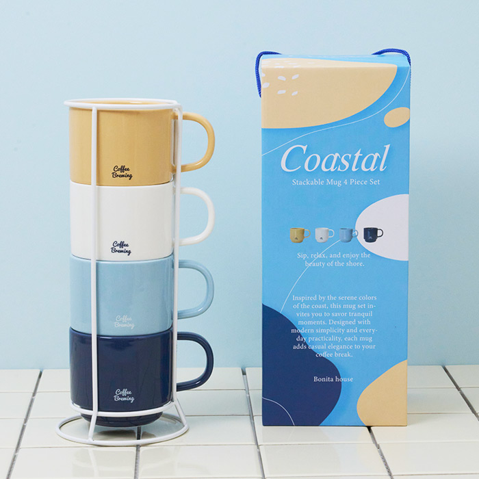 보니타하우스 코스탈 랙머그 300ml x 4종 세트, 혼합색상, 1개 56,750원