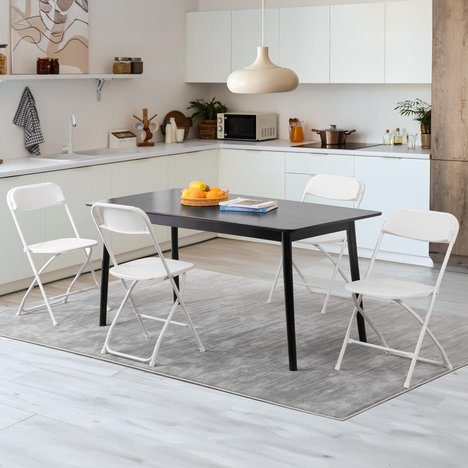 모아니스 플라스틱 접이식 의자, 화이트, 4개 45,900원