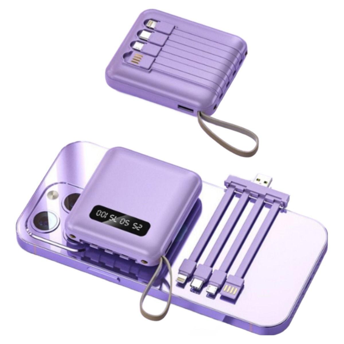 [5시건 당일배송] FOOI 파스텔 20000mAh 초고속충전 대용량 미니 보조배터리 랜턴기능, 바이올렛, REGN Core Slim 201 18,940원