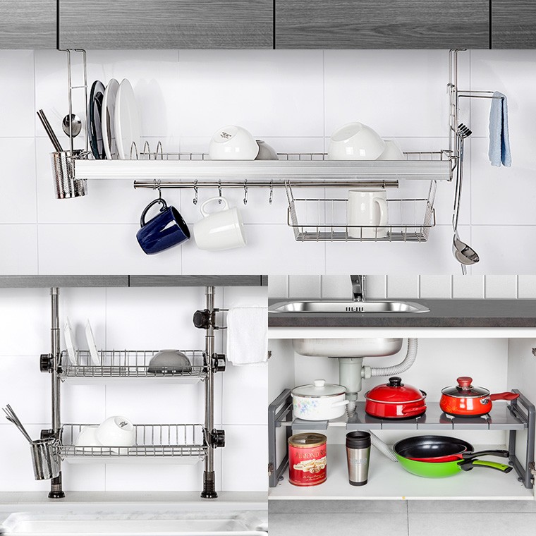 H-주방 스텐 식기건조대 설거지 컵 그릇 싱크대 선반 46,700원