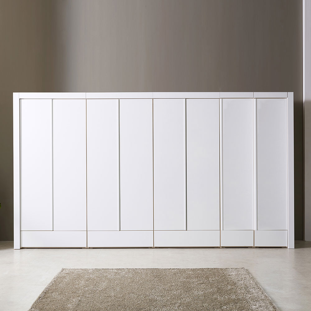 하이로 3830 옷장세트 (수납옷장+이불장+2단옷봉장+470반문선반장+470반문옷장+기둥+자바라) 화이트 거울선택, 화이트 1,095,000원