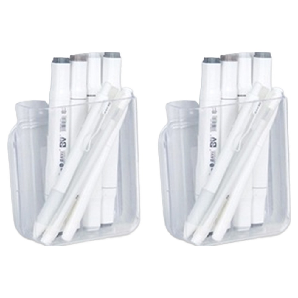 라라공방 벽부착 다용도 리모컨 정리 수납함 소형, 투명, 2개 7,360원