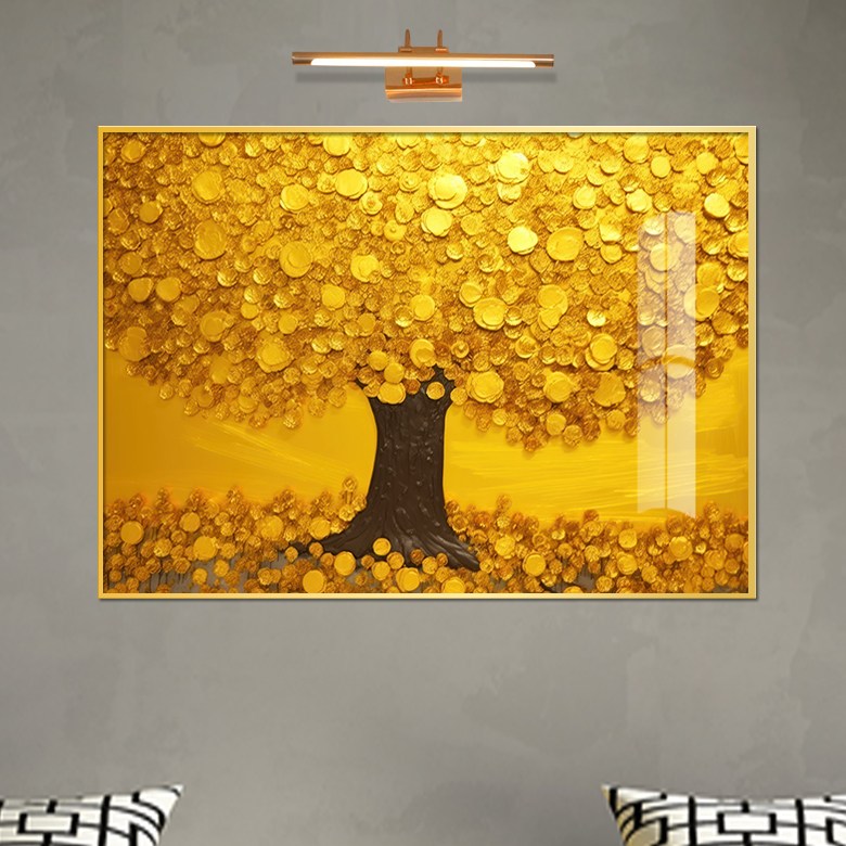 보고아트 돈 들어오는 황금 나무3그루 현관 거실 액자 그림, [17]대형 황금 입체 나무 67,900원
