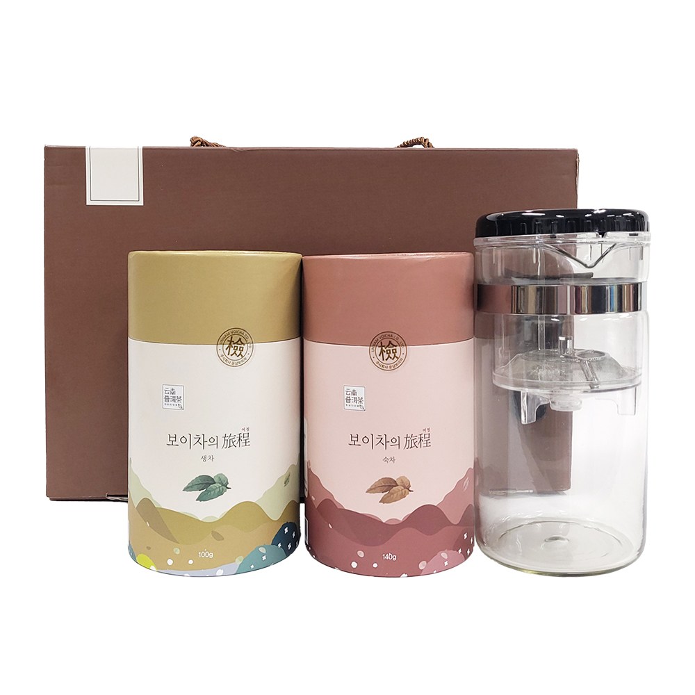 차향운 보이차 선물 B세트 생차 숙차 티포트1000ML, 1세트, 1개입, 240g 78,000원