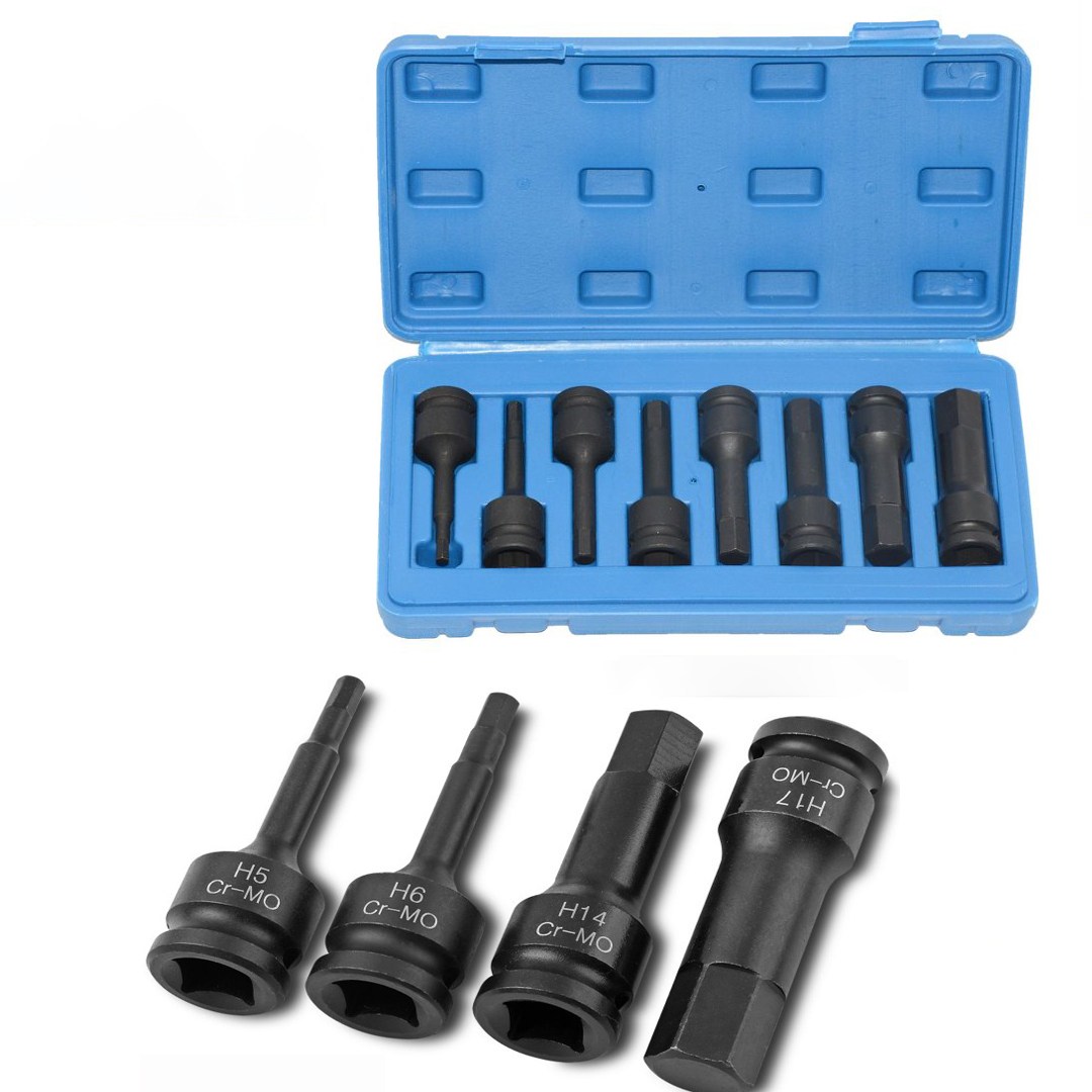 Kuntech 1/2 공기식 H형 내육각 소켓 세트 임팩트 렌치 세트, 1세트 50,260원
