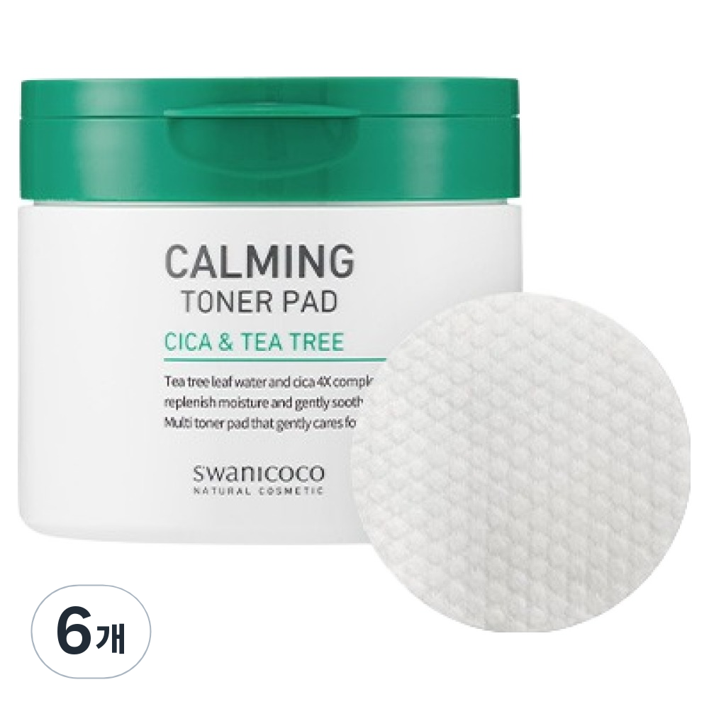 스와니코코 시카 앤 티트리 카밍 토너패드 130g, 60개입, 6개 120,540원