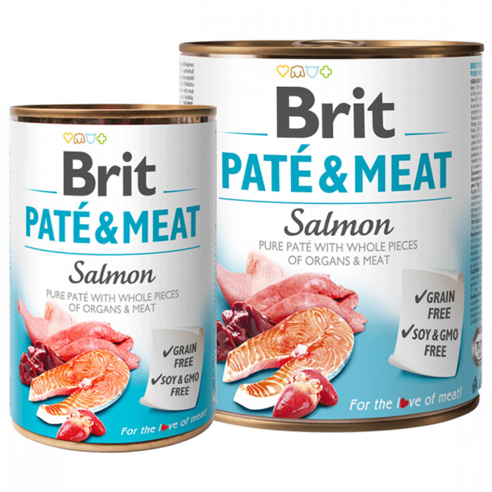 브릿 파테앤미트 생식내장포함 주식캔 강아지습식사료 대용량사료, 1개, 800g, 연어 11,000원