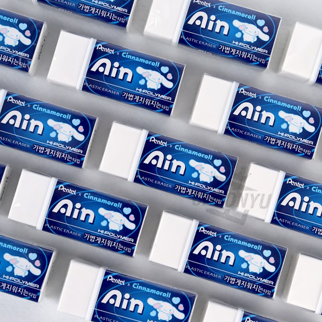 펜텔x아인지우개 시나모롤 잘 지워지는 지우개 (중) x 3개, 3개, 블루 3,500원