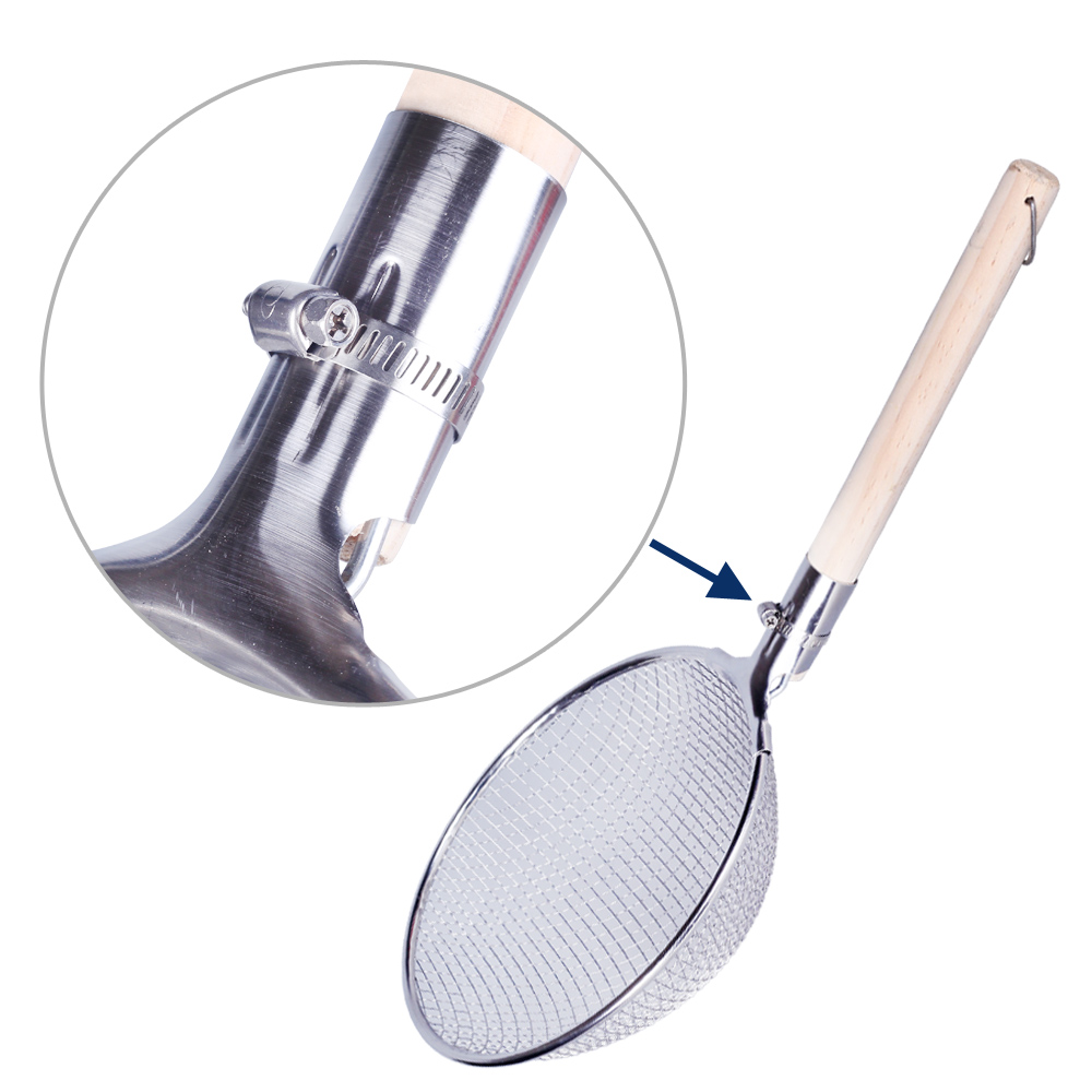 국산 27종 스텐 업소용 뜰채 튀김건지기 주방 통닭건지기 건지개 나무손잡이 7,700원