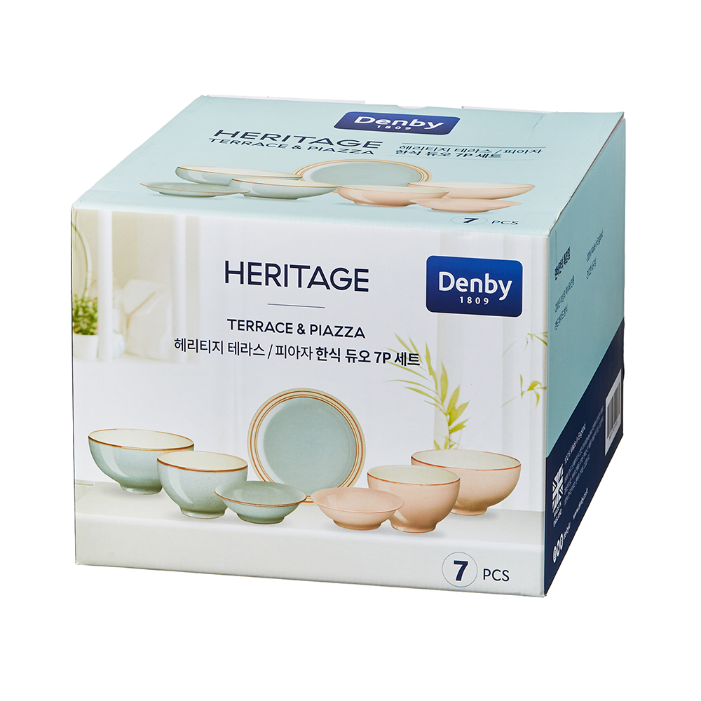 덴비 헤리티지 테라스 & 피아자 한식 듀오 그릇 세트 7p 108,680원