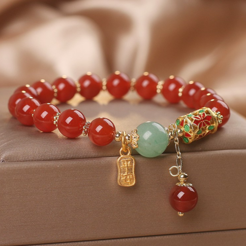 붓다베스트 여성용 재물운 소원성취 마노구슬 옥 팔찌 9,800원