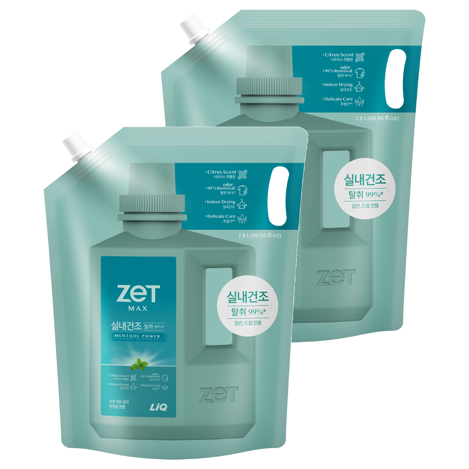 리큐 제트 맥스 실내건조 탈취 파워겔 시트러스 멘톨향 액상세제 리필 18,400원