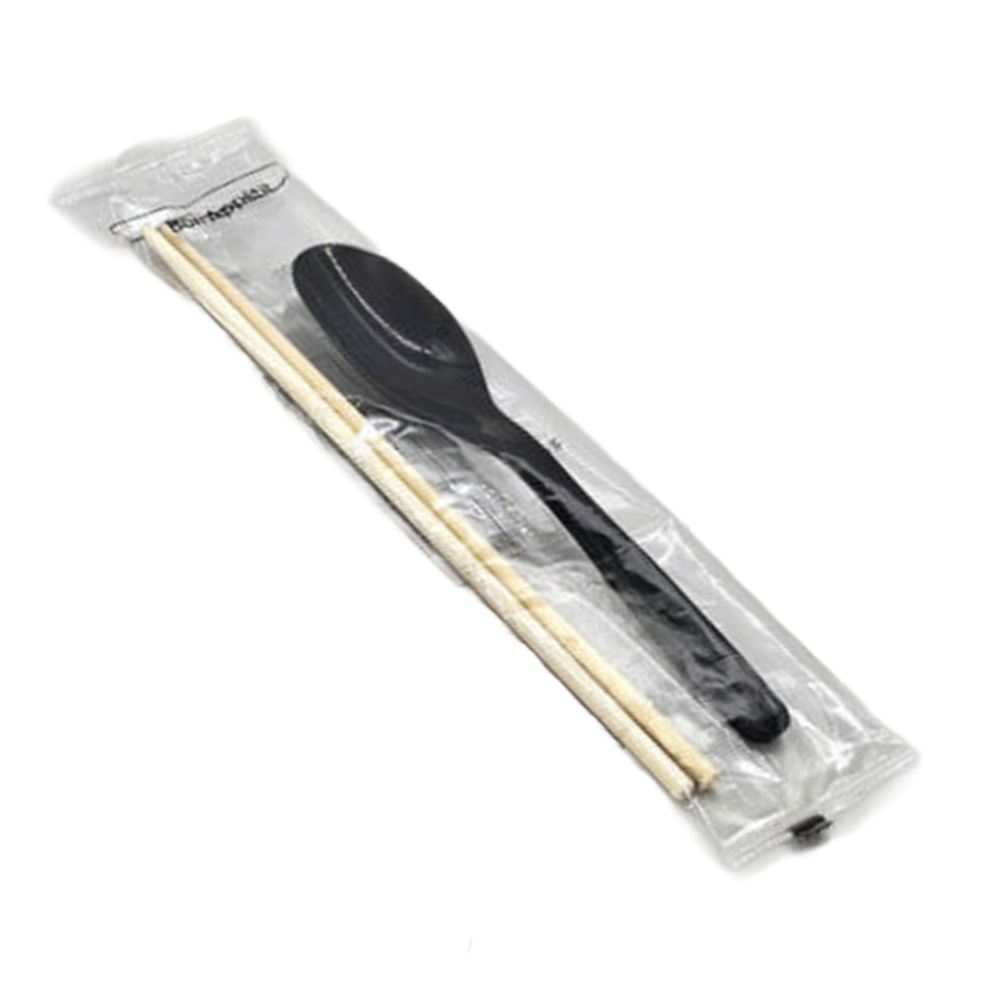 그린우드 일회용 수저세트 본아베띠 OPP블랙수저와 둥근대나무 젓가락 500세트 31,700원