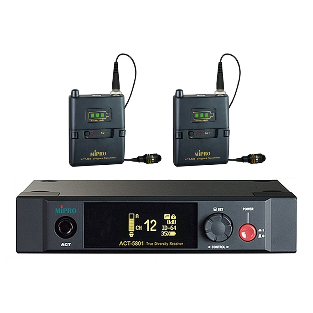 미프로 2채널 무선마이크 ACT-5802 보컬 강의용 공연용 행사용 핸드 벨트팩 마이크 [공식인증점] 1,400,000원