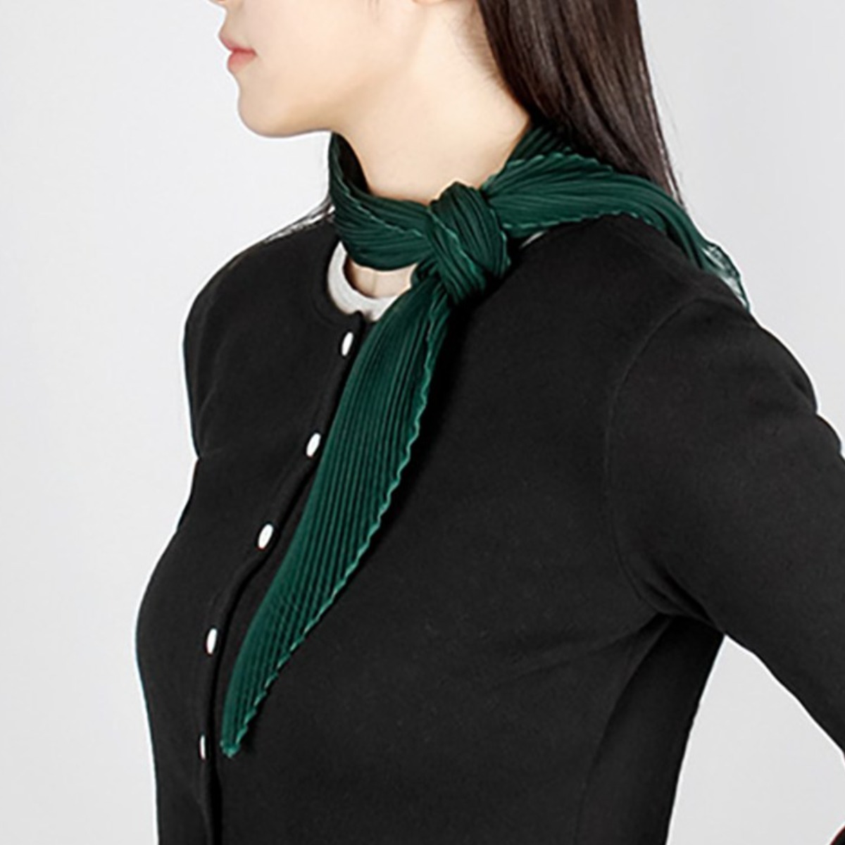 도도바투 쁘띠 플리츠 주름 솔리드 스카프 13,500원