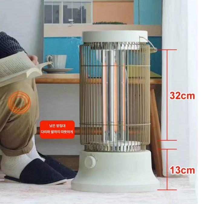 히터 거실 고효율 하얀색 난방 일본식 가정용 발터치 발난로 전기히터 내추럴화이트 히터, 빈티지그린 2000W 4면 난방, 기본 색상 227,100원